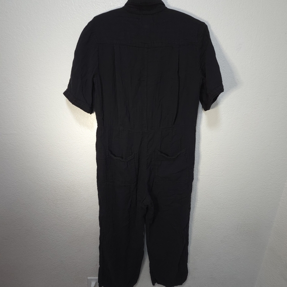 VELVET By Graham & Spencer Elia Cotton Gauze Jumpsuit Small Black - Picture 3 of 16